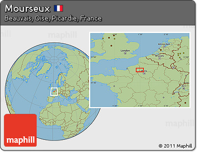 Savanna Style Location Map of Mourseux