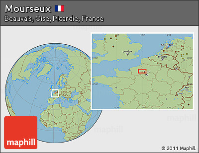 Savanna Style Location Map of Mourseux