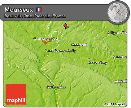 Physical Map of Mourseux