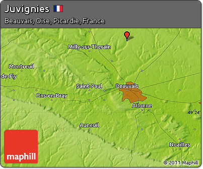 Physical Map of Juvignies