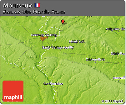Physical Map of Mourseux