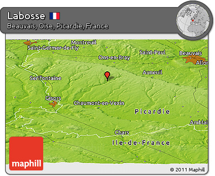 Physical Panoramic Map of Labosse