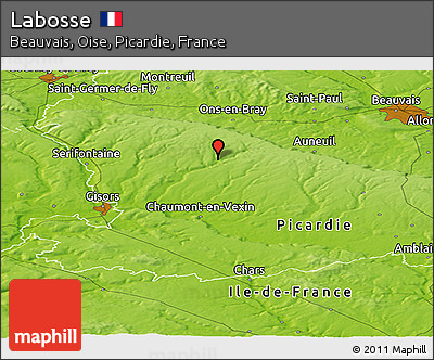 Physical Panoramic Map of Labosse