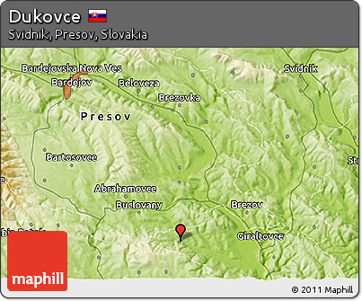 Physical 3D Map of Dukovce