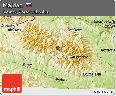 Physical 3D Map of Majdan