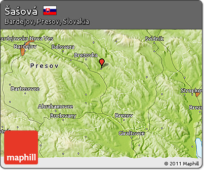 Physical 3D Map of Šašová