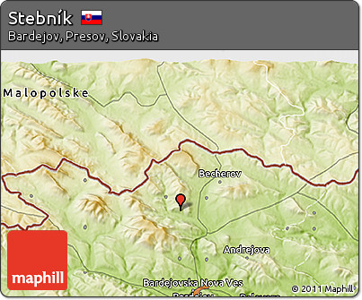Physical 3D Map of Stebník