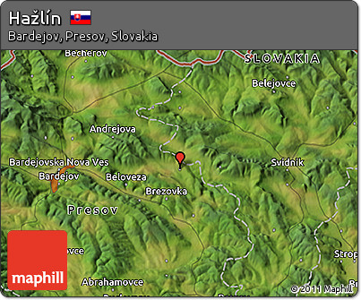 Satellite 3D Map of Hažlín