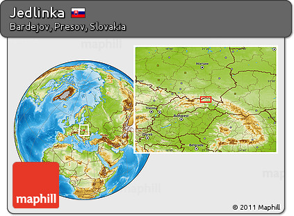 Physical Location Map of Jedlinka