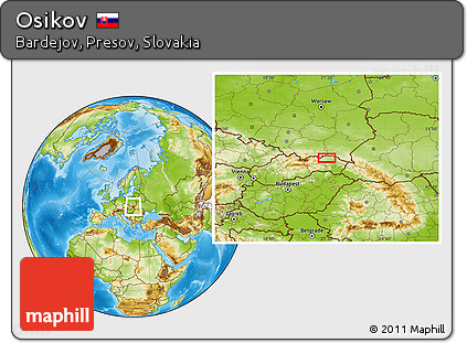 Physical Location Map of Osikov
