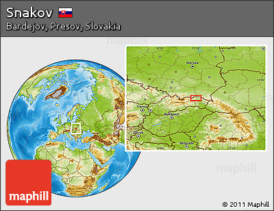 Physical Location Map of Snakov