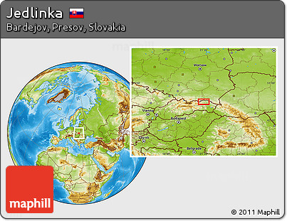 Physical Location Map of Jedlinka