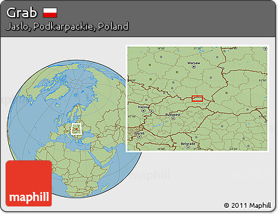 Savanna Style Location Map of Grab