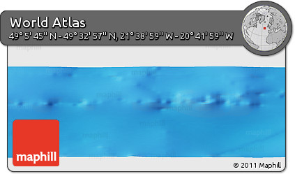 Physical Panoramic Map of the Area around 49° 19' 21" N, 21° 10' 29" W