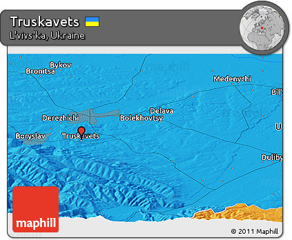 Political Panoramic Map of Truskavets