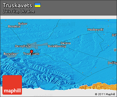 Political Panoramic Map of Truskavets