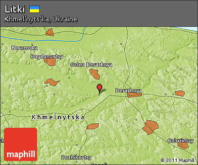 Physical 3D Map of Litki