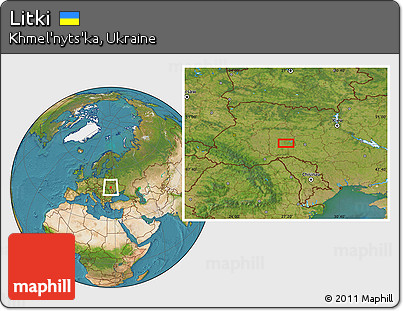 Satellite Location Map of Litki