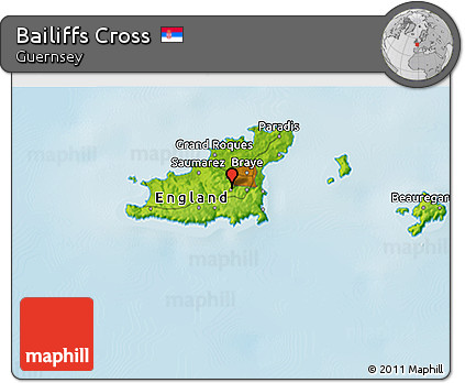 Physical 3D Map of Bailiffs Cross