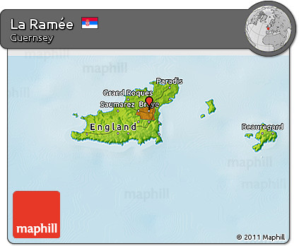 Physical 3D Map of La Ramée
