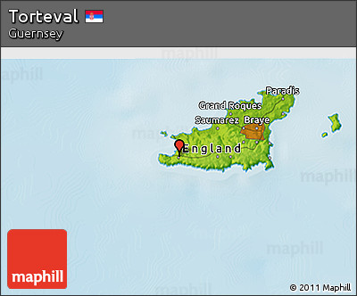 Physical 3D Map of Torteval