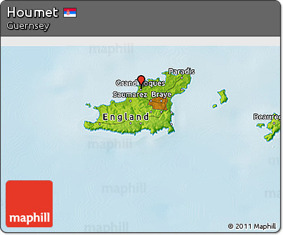 Physical 3D Map of Houmet