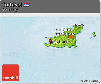 Physical 3D Map of Torteval