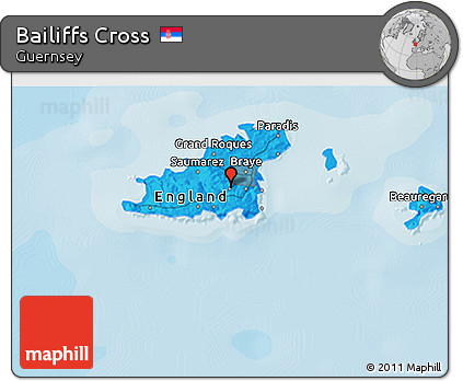 Political 3D Map of Bailiffs Cross