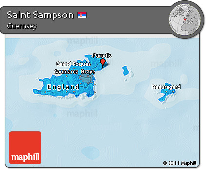Political 3D Map of Saint Sampson