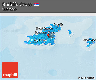 Political 3D Map of Bailiffs Cross