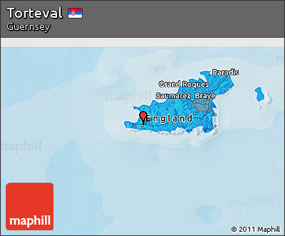 Political 3D Map of Torteval
