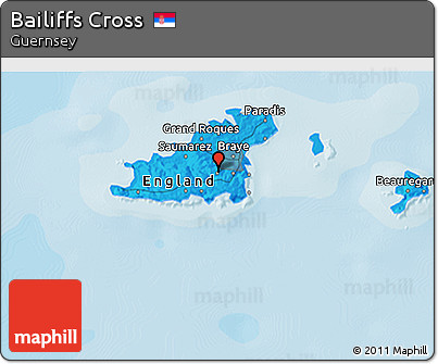 Political 3D Map of Bailiffs Cross