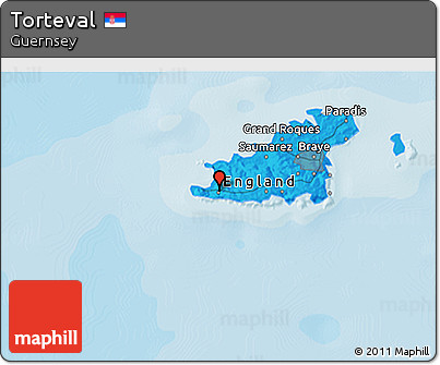 Political 3D Map of Torteval