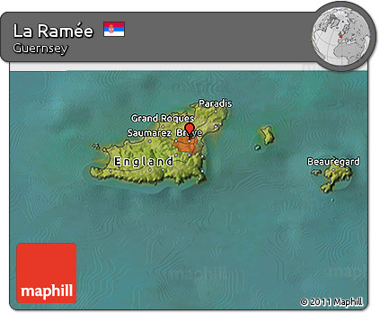Satellite 3D Map of La Ramée