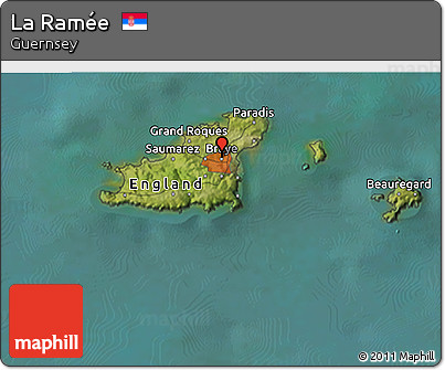 Satellite 3D Map of La Ramée