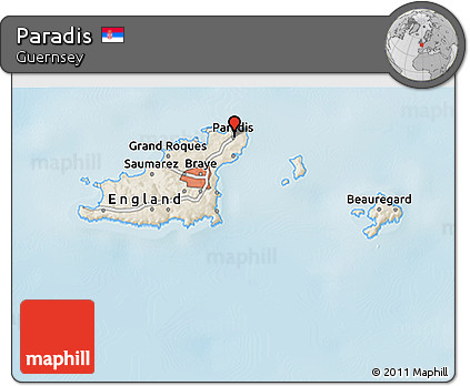 Shaded Relief 3D Map of Paradis