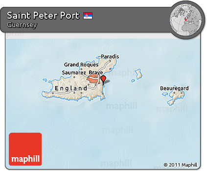 Shaded Relief 3D Map of Saint Peter Port