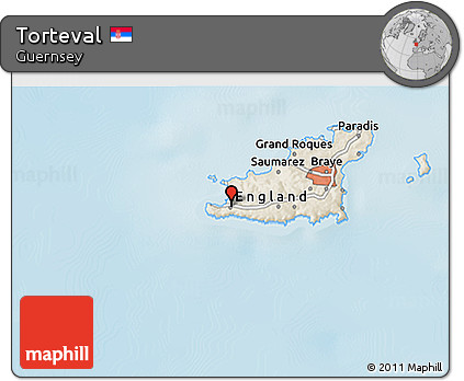 Shaded Relief 3D Map of Torteval