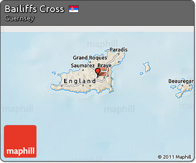 Shaded Relief 3D Map of Bailiffs Cross