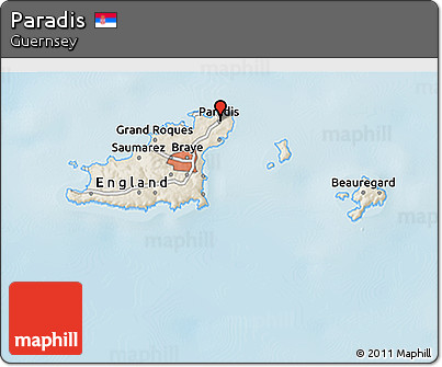 Shaded Relief 3D Map of Paradis