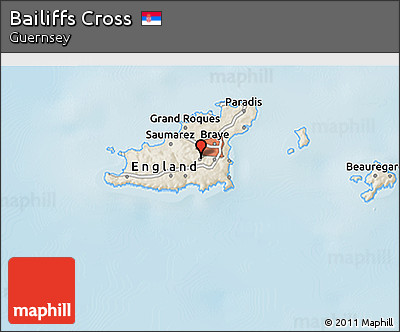Shaded Relief 3D Map of Bailiffs Cross