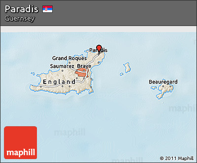 Shaded Relief 3D Map of Paradis
