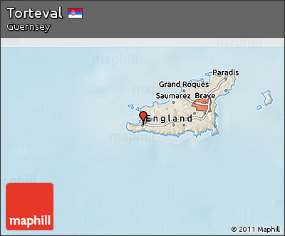 Shaded Relief 3D Map of Torteval