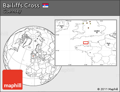 Blank Location Map of Bailiffs Cross