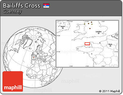 Blank Location Map of Bailiffs Cross