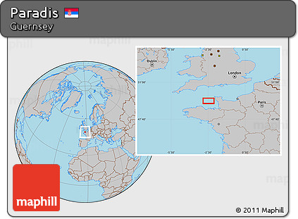 Gray Location Map of Paradis