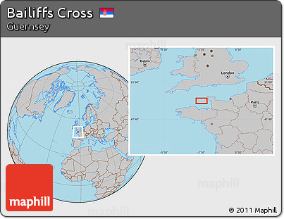 Gray Location Map of Bailiffs Cross