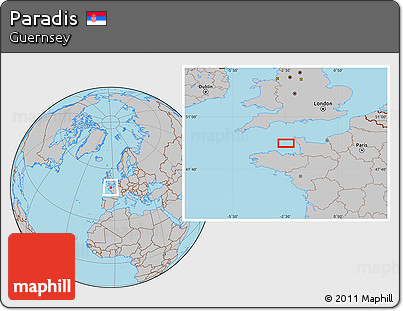Gray Location Map of Paradis