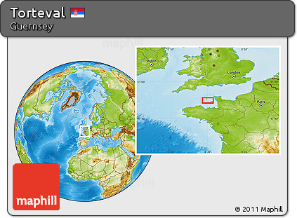 Physical Location Map of Torteval