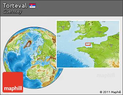 Physical Location Map of Torteval